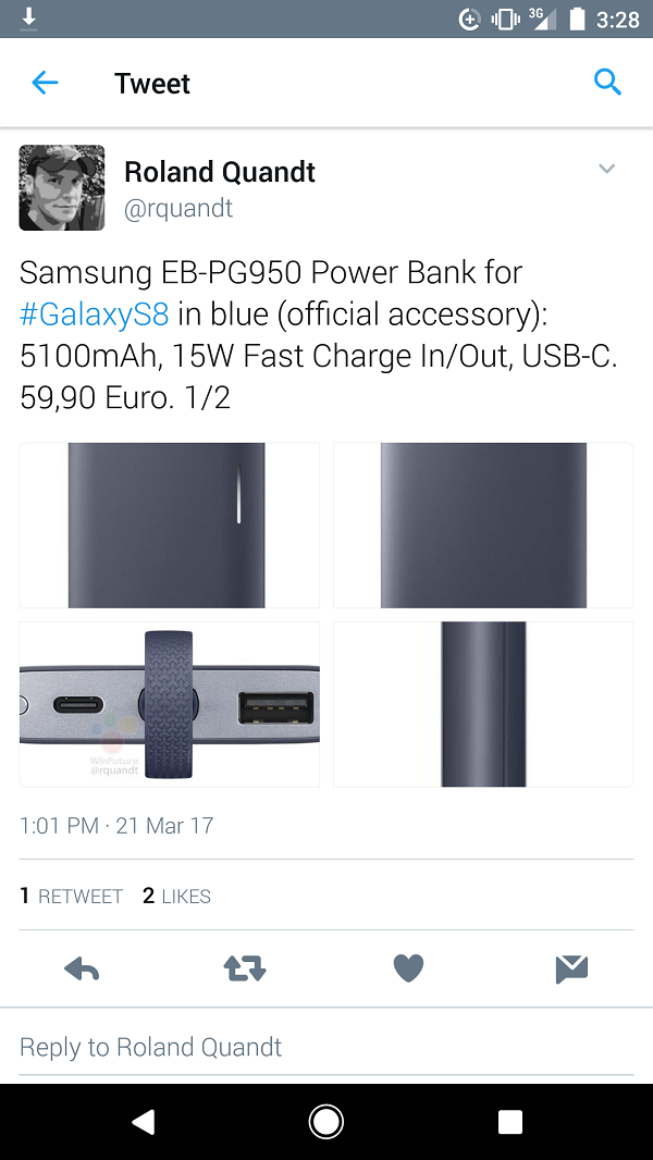Đây là pin sạc dự phòng đi kèm với Galaxy S8 Đây là pin sạc dự phòng đi kèm với Galaxy S8