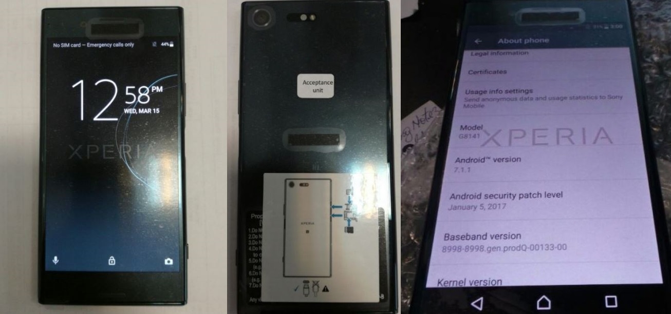 Mẫu thử nghiệm Xperia XZ Premium bất ngờ được bán ngoài thị trường