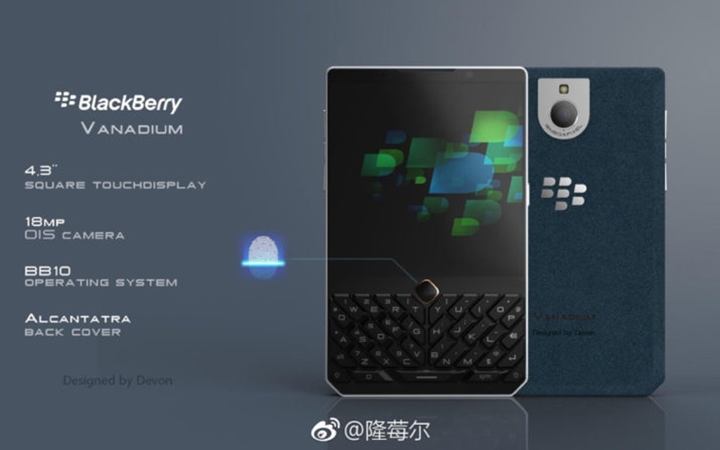 BlackBerry Vanadium xuất hiện với bàn phím QWERTY, thiết kế lạ mắt