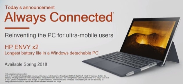 Laptop đầu tiên trên thế giới dùng chip Snapdragon 835 xuất hiện