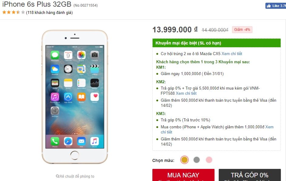 iPhone 6s Plus 32GB đang giảm giá mạnh, mua nhanh kẻo hết hạn