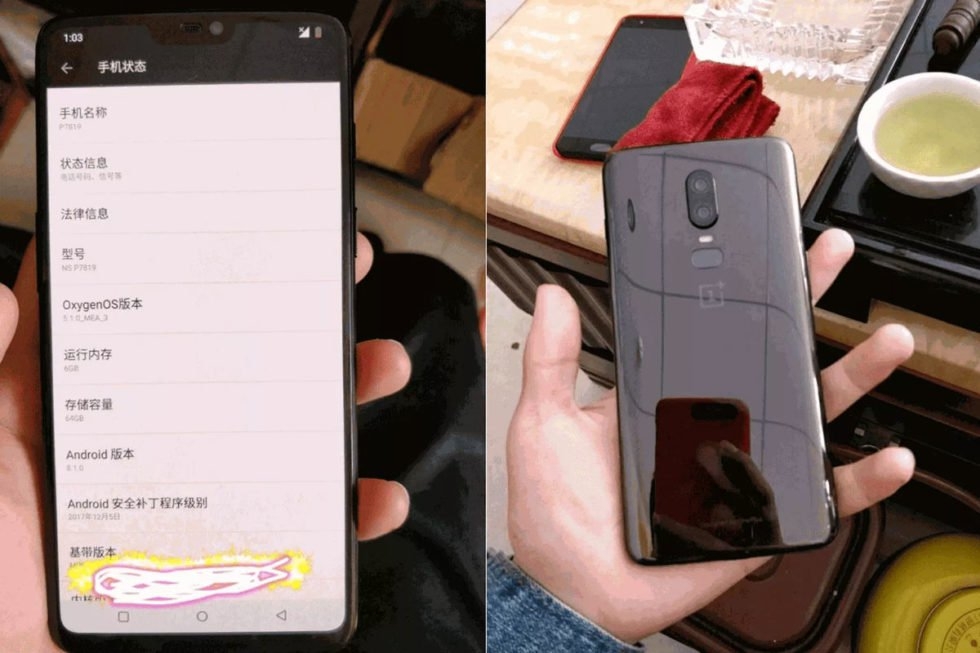 OnePlus 6 với RAM 8GB + ROM 256GB, chip Snapdragon 845 lộ giá bán hấp dẫn