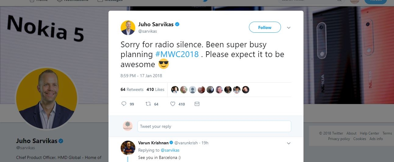 Nokia sẽ tiết lộ một điều “tuyệt vời” tại MWC 2018