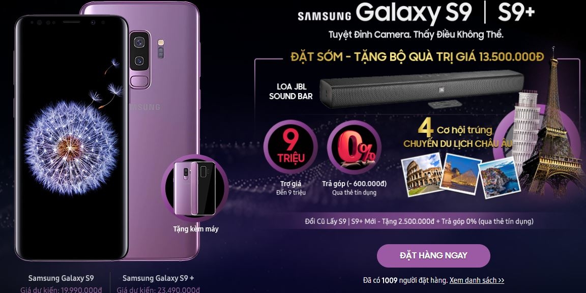 Bạn nghĩ giá bán Galaxy S9 tại Việt Nam là cao? Vậy thì hãy xem giá ở các quốc gia sau