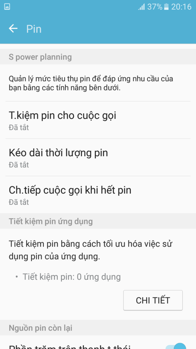 Các cách tiết kiệm pin trên Samsung Galaxy J5 Prime