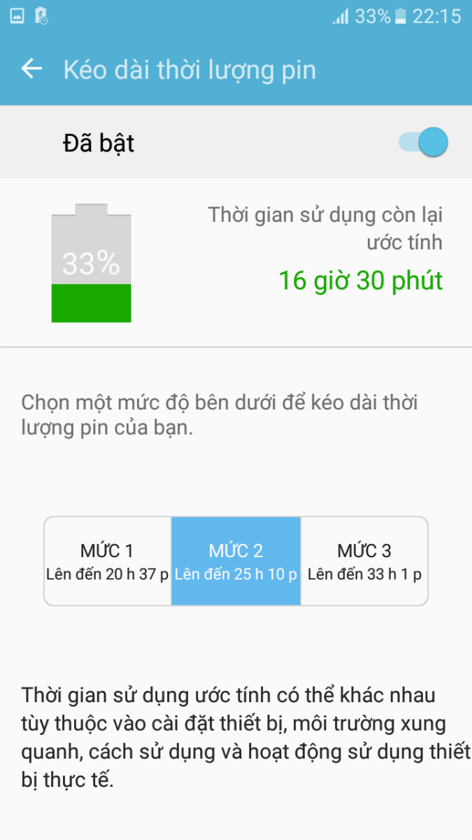 Các cách tiết kiệm pin trên Samsung Galaxy J5 Prime