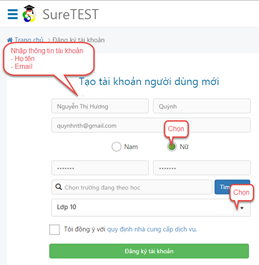 Thi thử nhận quà thật