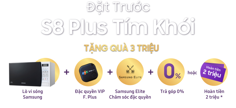 Samsung Galaxy S8 tím khói Orchid Gray