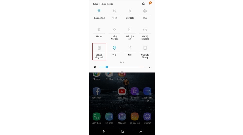 cách bật chế độ ban đêm cho điện thoại Galaxy S9 và S9+