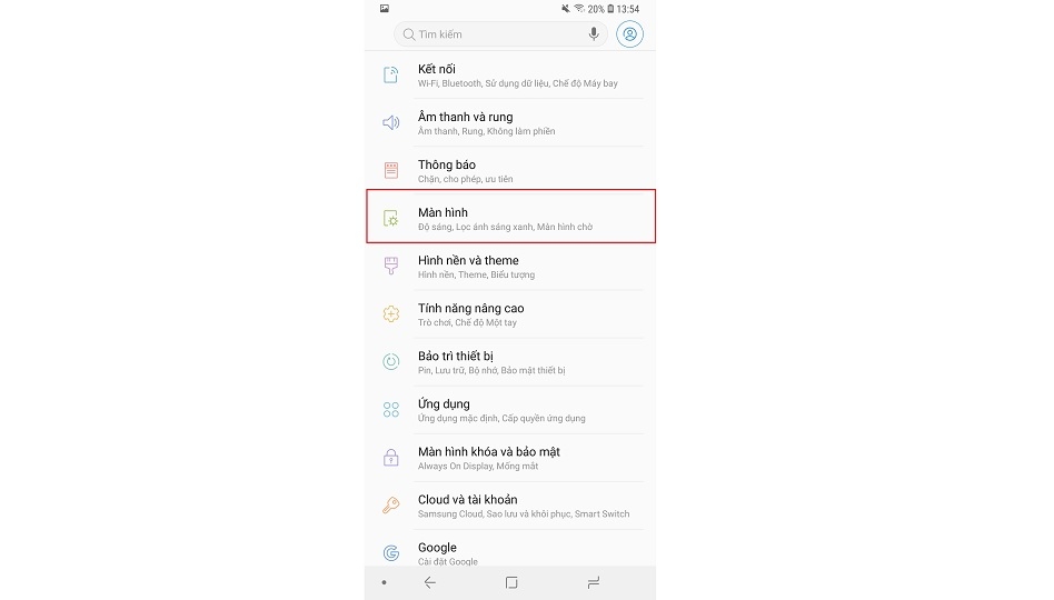 cách bật chế độ ban đêm cho điện thoại Galaxy S9 và S9+
