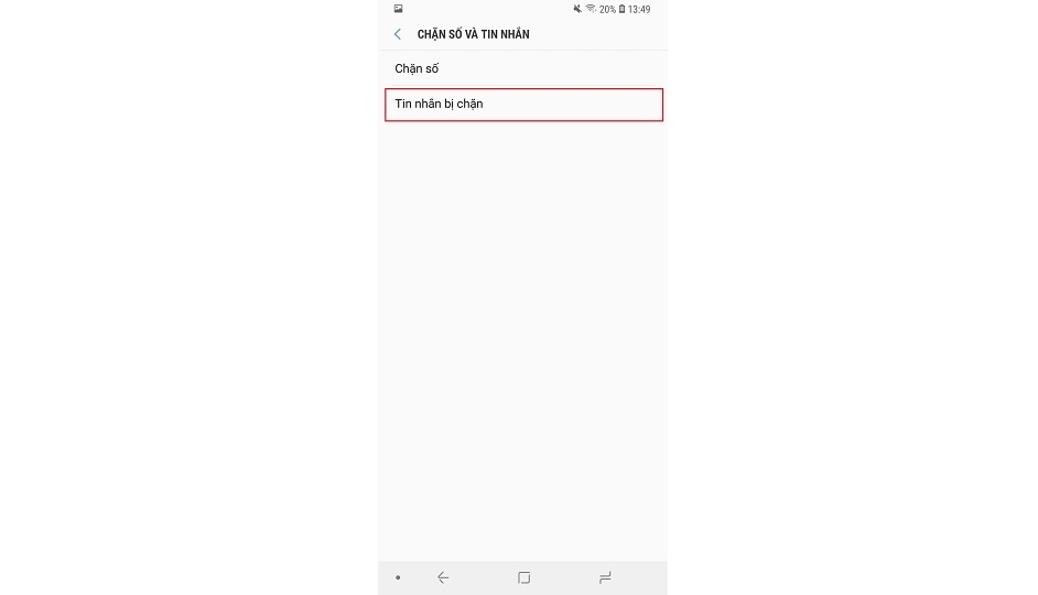 chặn tin nhắn trên Samsung Galaxy S9 và S9+