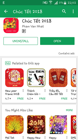 ứng dụng chúc tết trên điện thoại Android ứng dụng chúc tết trên điện thoại Android