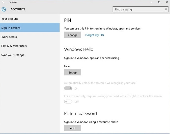 nhận diện khuôn mặt trên windows 10