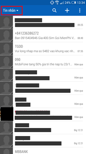 cài đặt bảo mật tin nhắn trên HTC