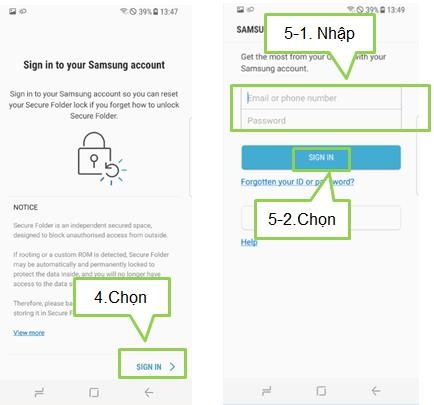 bảo mật ứng dụng của Samsung