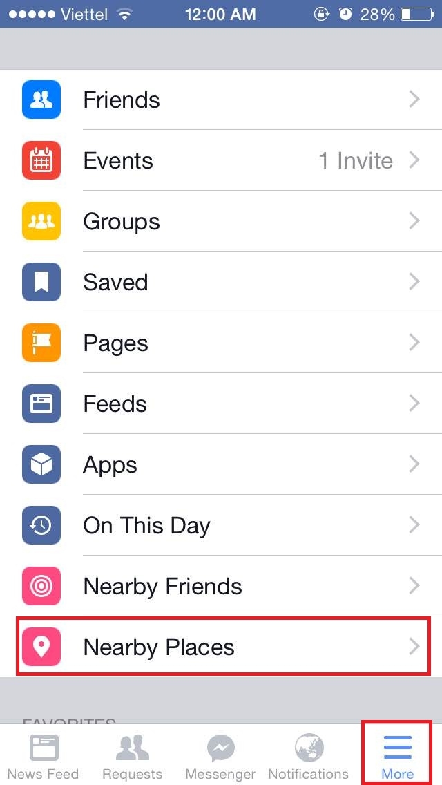 Truy cập Nearby Place