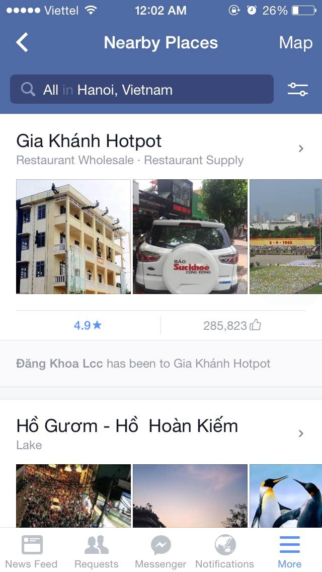 Kết quả tìm kiếm của Nearby Place