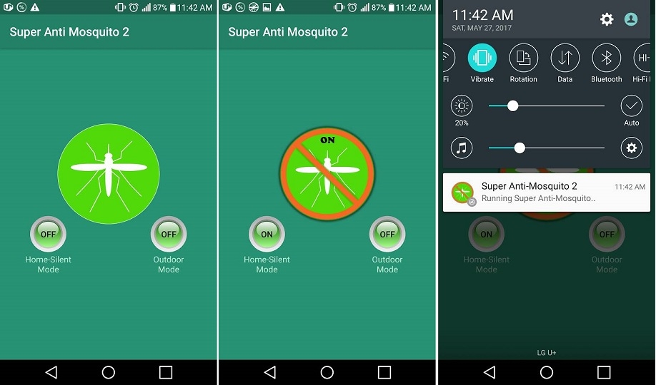 dụng hỗ trợ điện thoại đuổi muỗi trên android