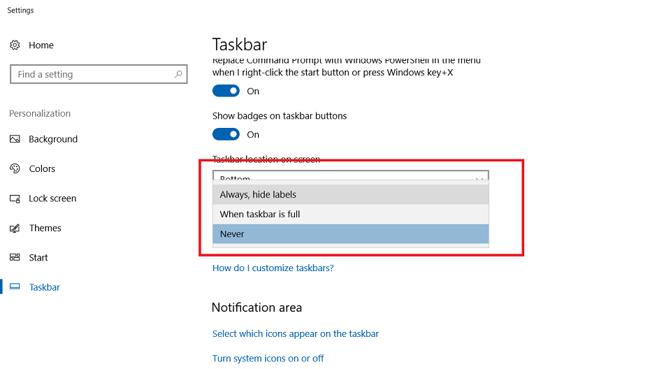 dẫn người dùng cách thu nhỏ thanh taskbar win 10