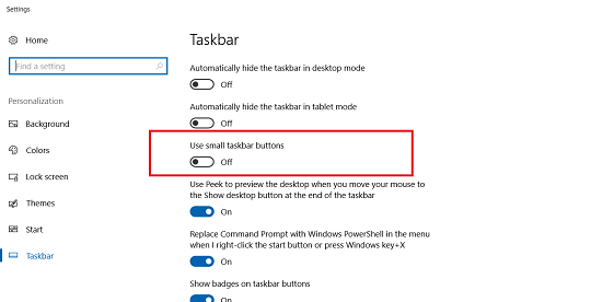 dẫn người dùng cách thu nhỏ thanh taskbar win 10