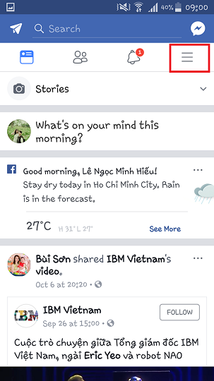 muốn đổi mật khẩu Facebook làm sao