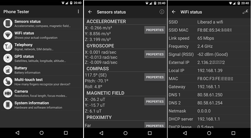 phần mềm kiểm tra điện thoại Android
