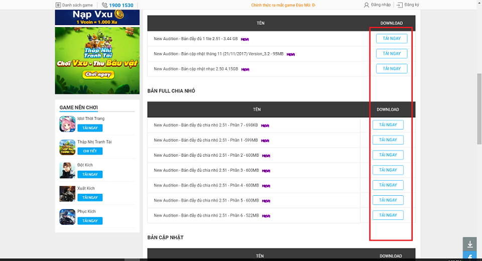 tải game Audition về laptop