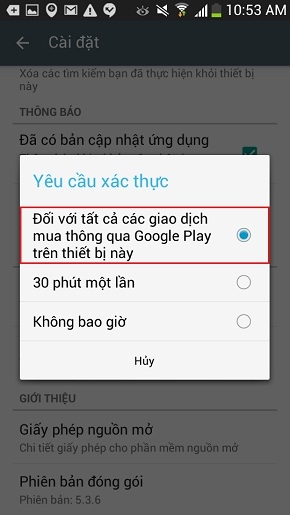 Cài đặt mật khẩu cho CH Play-4