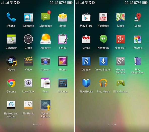 phần mềm trên Lenovo A7000 và Oppo R1