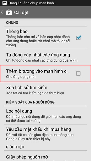 Tắt tự động thêm Shortcuts vào màn hình chủ sau khi cài ứng dụng trên Galaxy A5
