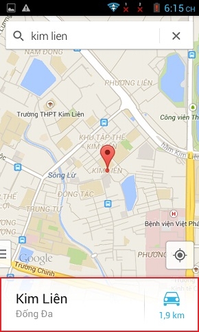 Ở dưới cùng chạm vào thanh có tên nơi bạn cần chia sẻ.