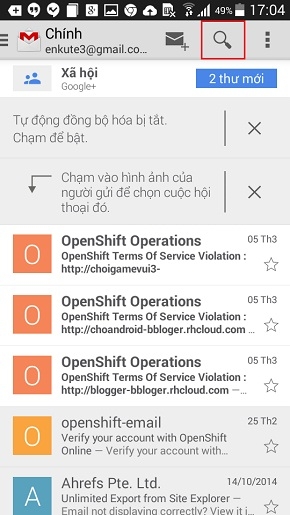 Hiển thị các mail chưa đọc trên Gmail