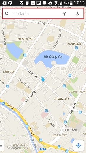 Chọn vị trí bạn cẩn chia sẻ.