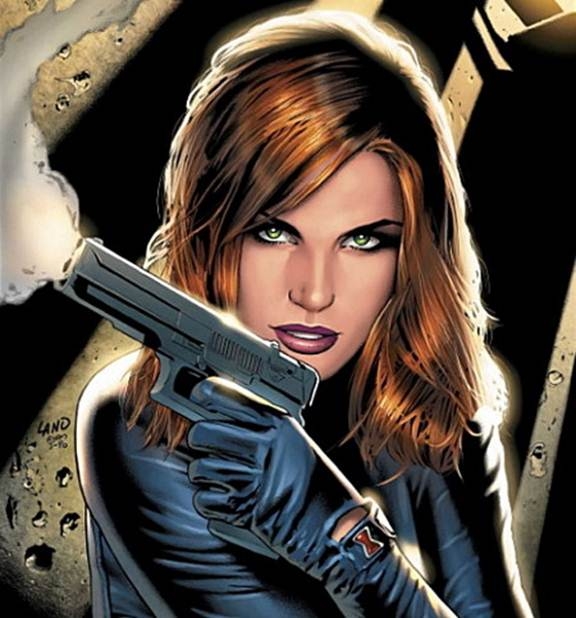 Tạo hình của nhân vật Black Widow trong truyện tranh.