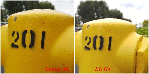 ảnh được chụp từ camera chính của Galaxy S6 và LG G4