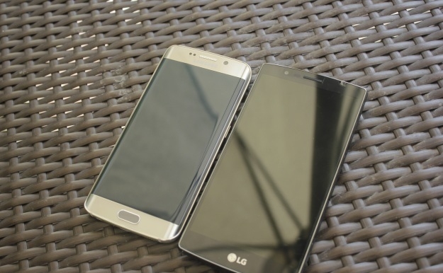 Tỷ lệ giữa màn hình và mặt trước LG G4 và Galaxy S6
