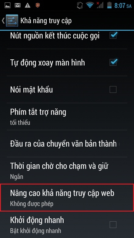 Nâng cao khả năng truy cập Web