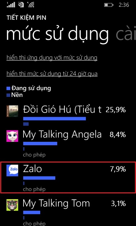 Tắt tác vụ nền trên Nokia Lumia