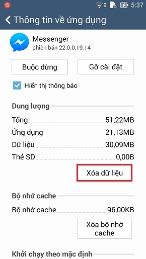 Đăng xuất khỏi Facebook Messenger