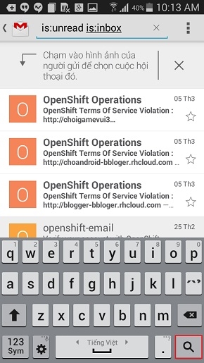 Hiển thị các mail chưa đọc trên Gmail