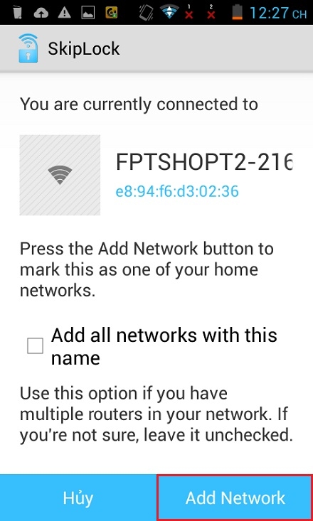 Tự động khóa màn hình khi kết nối Wi-Fi lạ