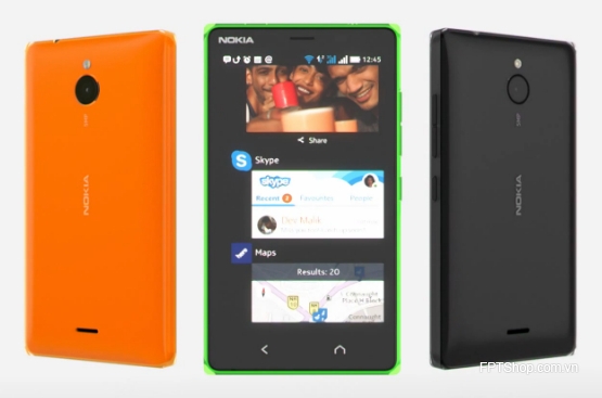 Camera trước sau của Nokia X2 Dual Sim lần lượt là 0.3MP/ 5MP