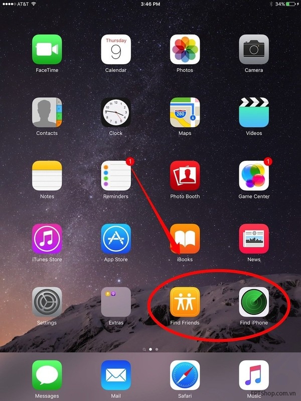 Tính năng, Find My iPhone và Find My Friends trở thành 2 ứng dụng riêng xuất hiện trên màn hình chính Home Screen