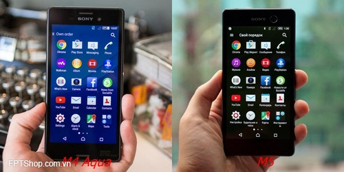 Màn hình Sony Xperia M4 Aqua và Sony Xperia M5