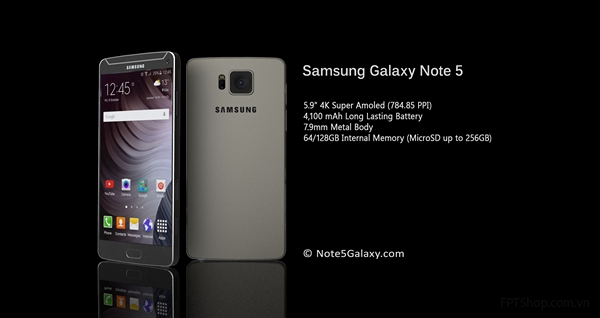Thiết kế Samsung Galaxy Note 5