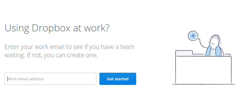 Nhập mail sử dụng vào Dropbox