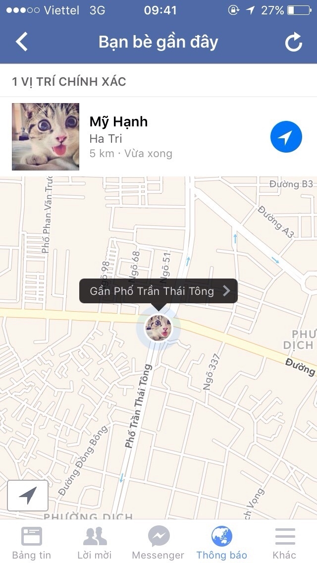 Chia sẻ vị trí với bạn bè