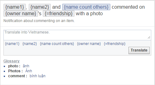 Tính năng phiên dịch trên Facebook