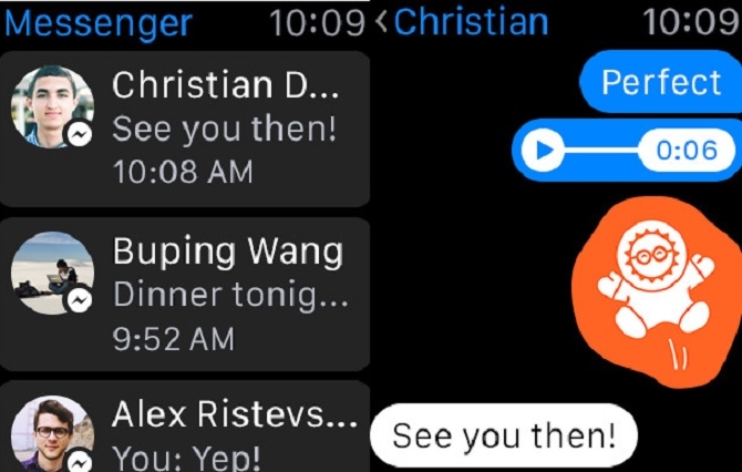 Facebook cập nhật phiên bản Mesenger chạy trên Apple Watch