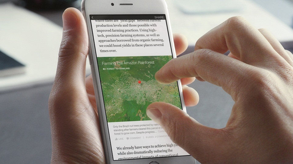 Instant Articles cho phép người dùng tương tác nhiều hơn với bài viết